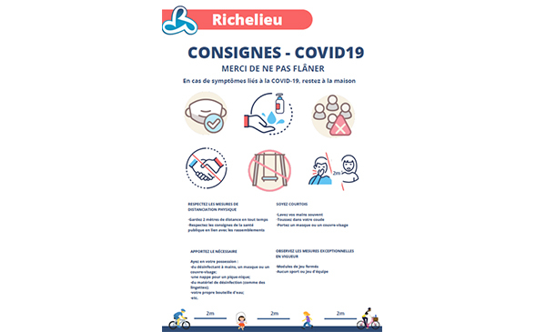 COVID-19 : ouverture partielle des parcs à Richelieu