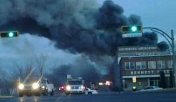 Incendie à l&#039;usine Bennett Fleet
