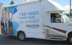 Un local électoral roulant pour la CAQ