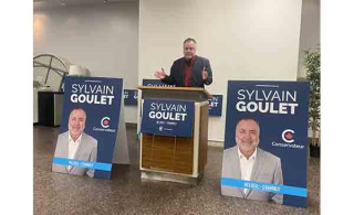 Le candidat du Parti Conservateur dans la circonscription Beloeil-Chambly Sylvain Goulet (Photo: Marc-Antoine Lessard)