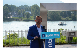 Yves-François Blanchet, chef du Bloc Québécois et candidat dans la circonscription de Beloeil-Chambly (Photo: Mathieu Tye)