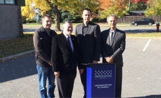 Jean Brûlé. René Fournier, Jean-François Roberge et Denis Lavoie.