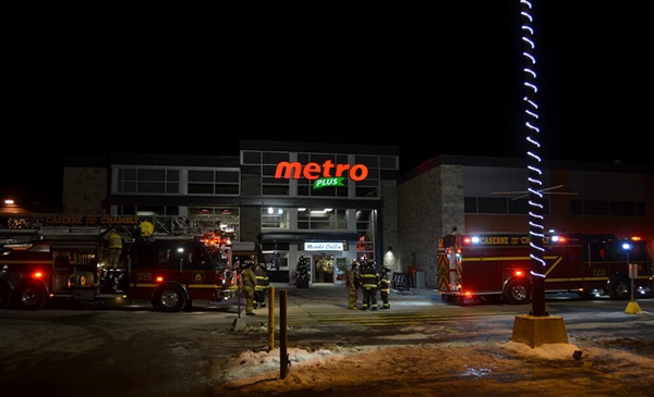 Incendie maîtrisé chez Métro Collin à Place Chambly.