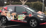 Un rassemblement de voitures électriques.