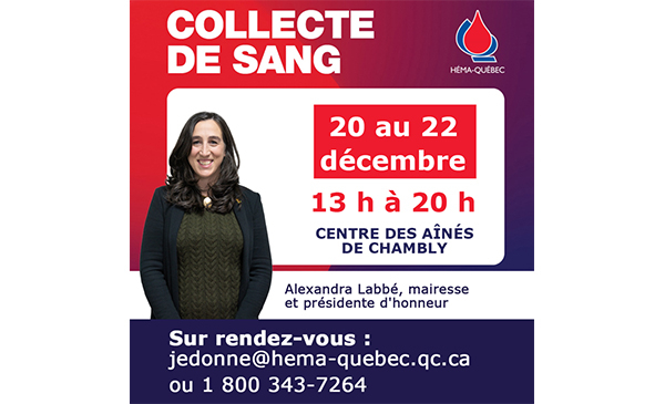 Collecte de sang de la Ville de Chambly