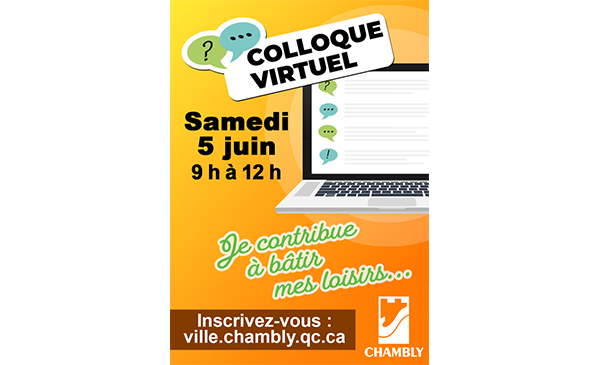 La Ville de Chambly invite les citoyens à un colloque virtuel concernant l’élaboration du nouveau plan directeur