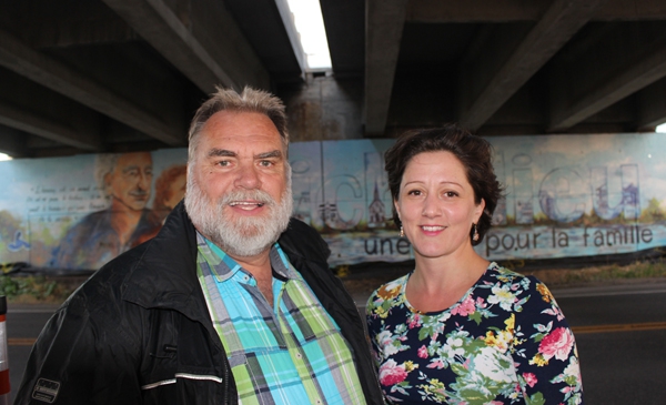 Inauguration de la fresque en-dessous du pont Michel-Chartrand