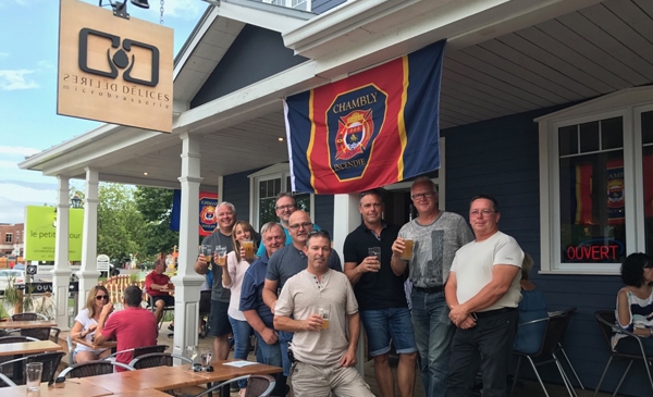 Une bière nommée en l’honneur des pompiers de Chambly