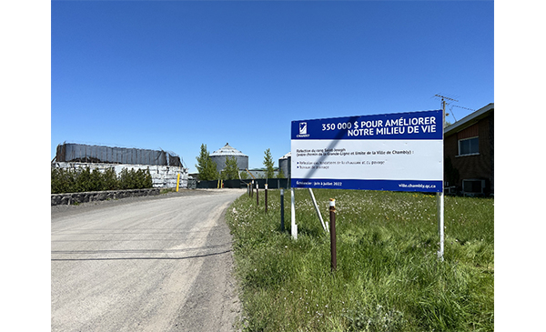 La Ville de Chambly procèdera a des travaux de réfection du rang Saint-Joseph (Photo: courtoisie, Ville de Chambly)