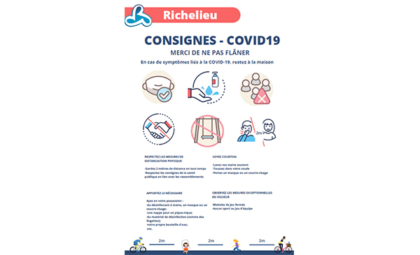COVID-19 : ouverture partielle des parcs à Richelieu