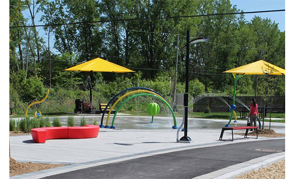 Jeux d&#039;eau situé au Parc Henri-Bisaillon à Carignan (Photo: courtoisie, Ville de Carignan)