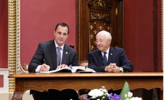 Jean-François Roberge lors de son assermentation comme ministre de l&#039;Éducation et de l&#039;Enseignement supérieur.