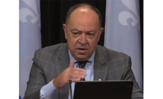 Le ministre de la Santé et des Services sociaux, Christian Dubé (Photo: capture d&#039;écran de la conférence de presse)