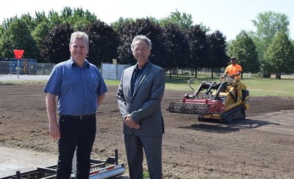 Travaux d&#039;aménagement sur le terrain de soccer de l&#039;école William-Latter