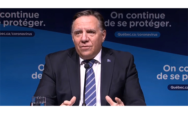 François Legault, Premier ministre du Québec (Photo: capture d&#039;écran de la conférence de presse)