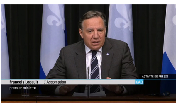 François Legault (Photo: capture de la conférence de presse)