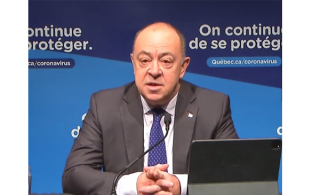 Le ministre de la Santé, Christian Dubé (Photo: capture d&#039;écran de la conférence de presse)